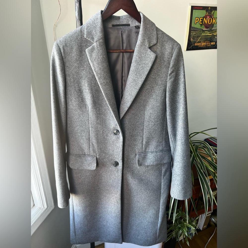 Uniqlo Grey Wool Cashmere Coat